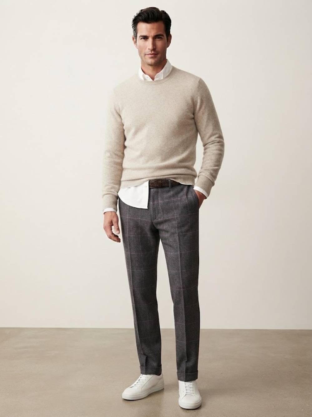 J.Crew Crosby Mens Wool Dress Pants 32x34 Charcoal Herringbone Moon British Clot